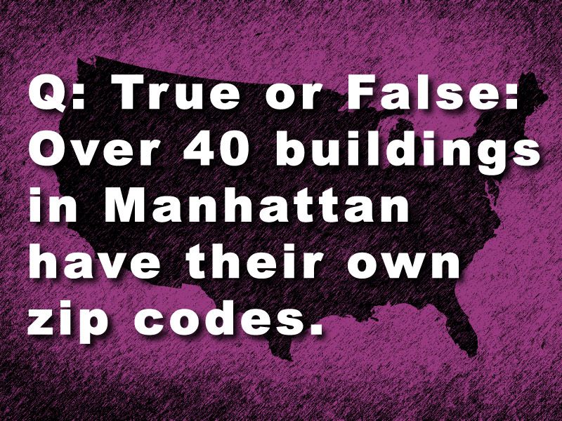 Do buildings in NY have their own zipcodes?