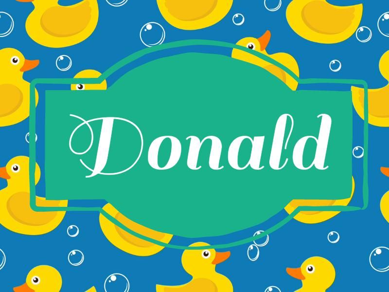 Donald duck name card