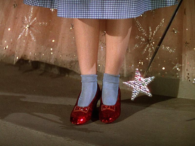 Dorothy's slippers in The Wizard of Oz