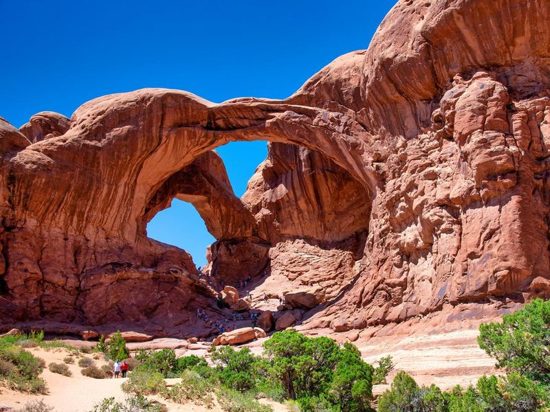 Double Arch Arches National Park in Utah