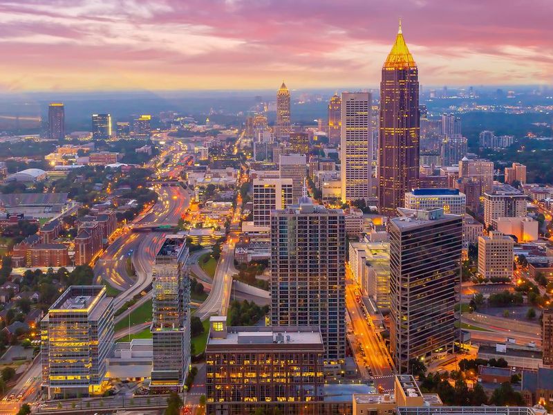 Downtown Atlanta center skyline