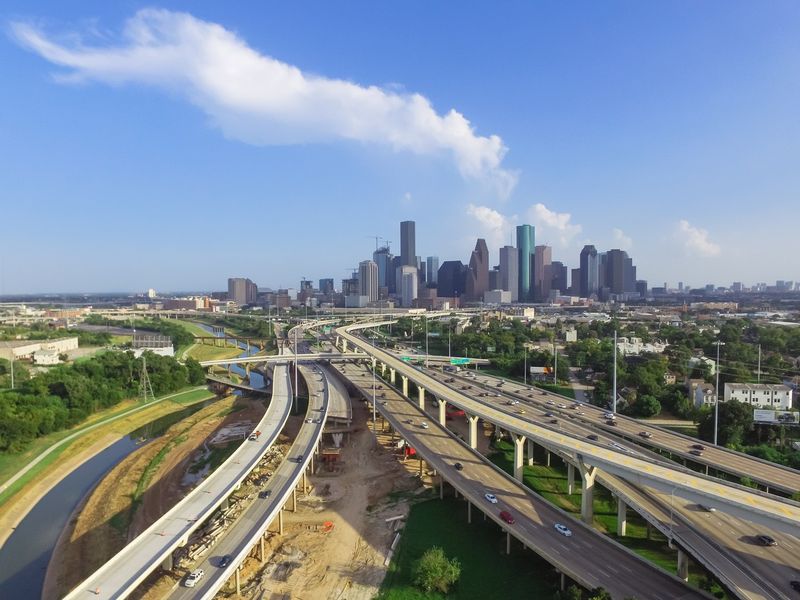 Downtown Houston and Interstate 45 Highway