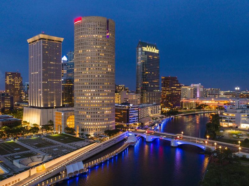 Downtown Tampa Skyline at night