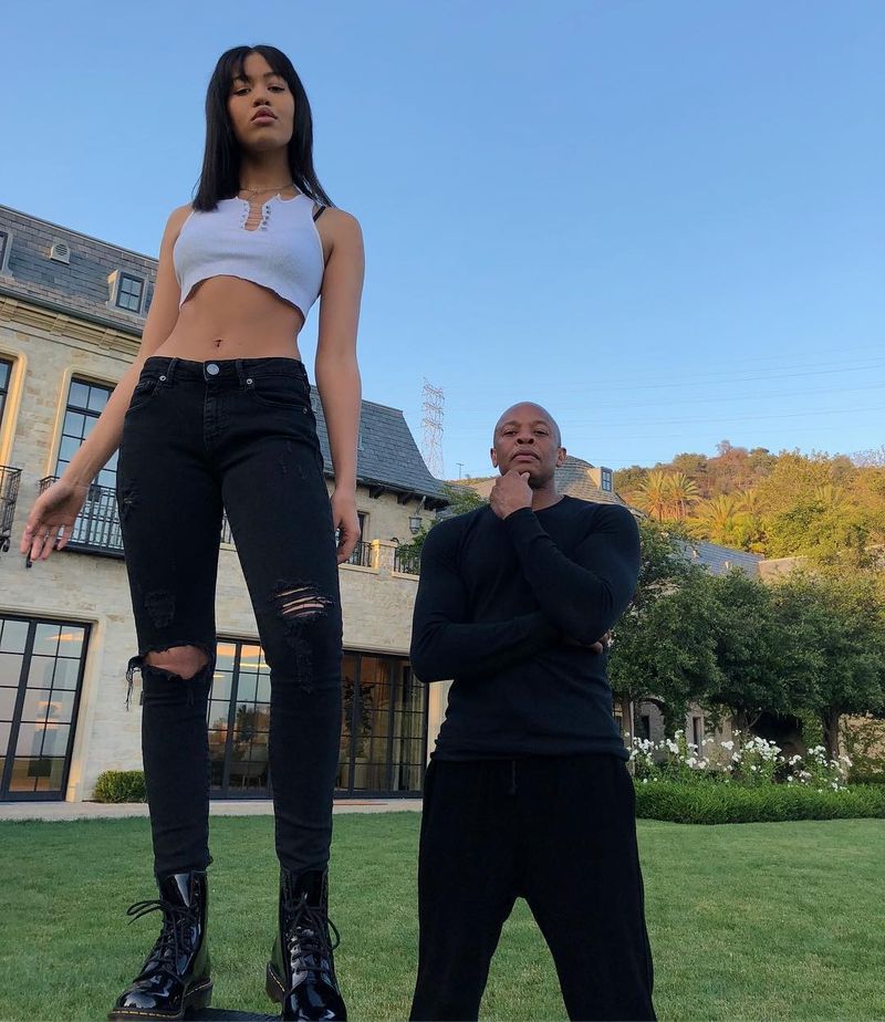 Dr. Dre with his daughter, Truly Young