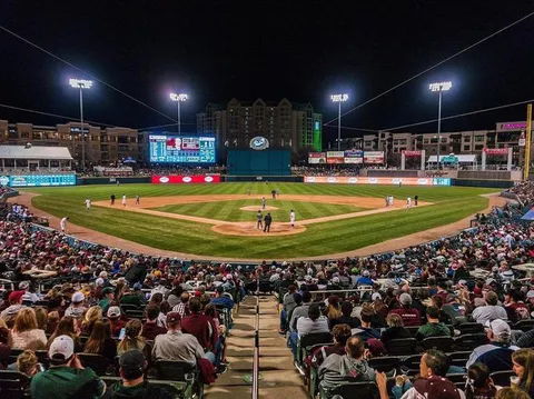 Dunkin Donuts Park, home of the Hartford Yard Goats, one of the best minor  league parks : r/baseball
