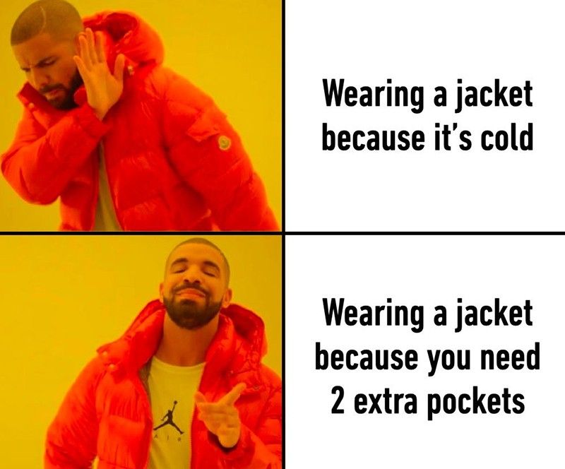Drake wearing a jacket meme