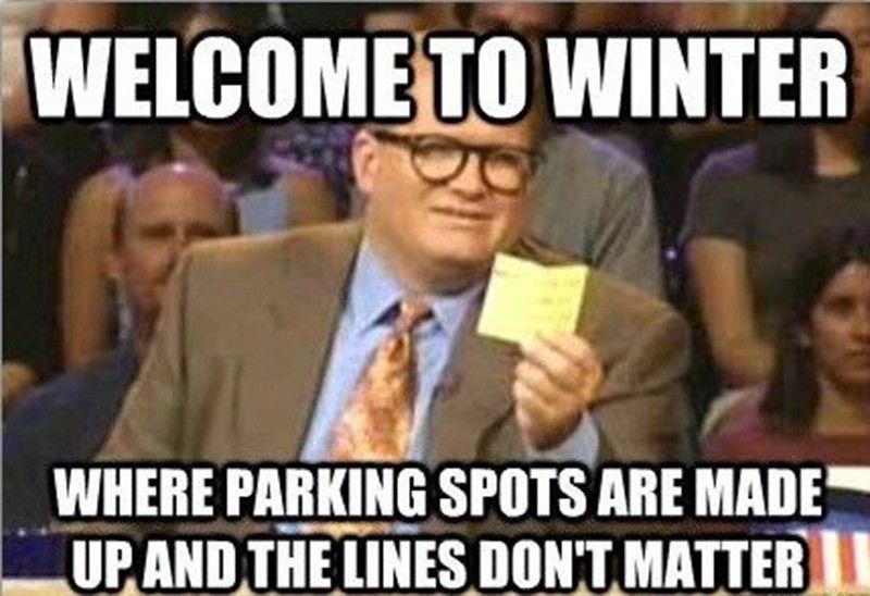 Drew Carey shares winter parking facts