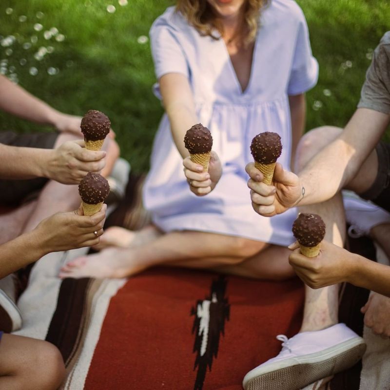 Drumstick ice cream treat