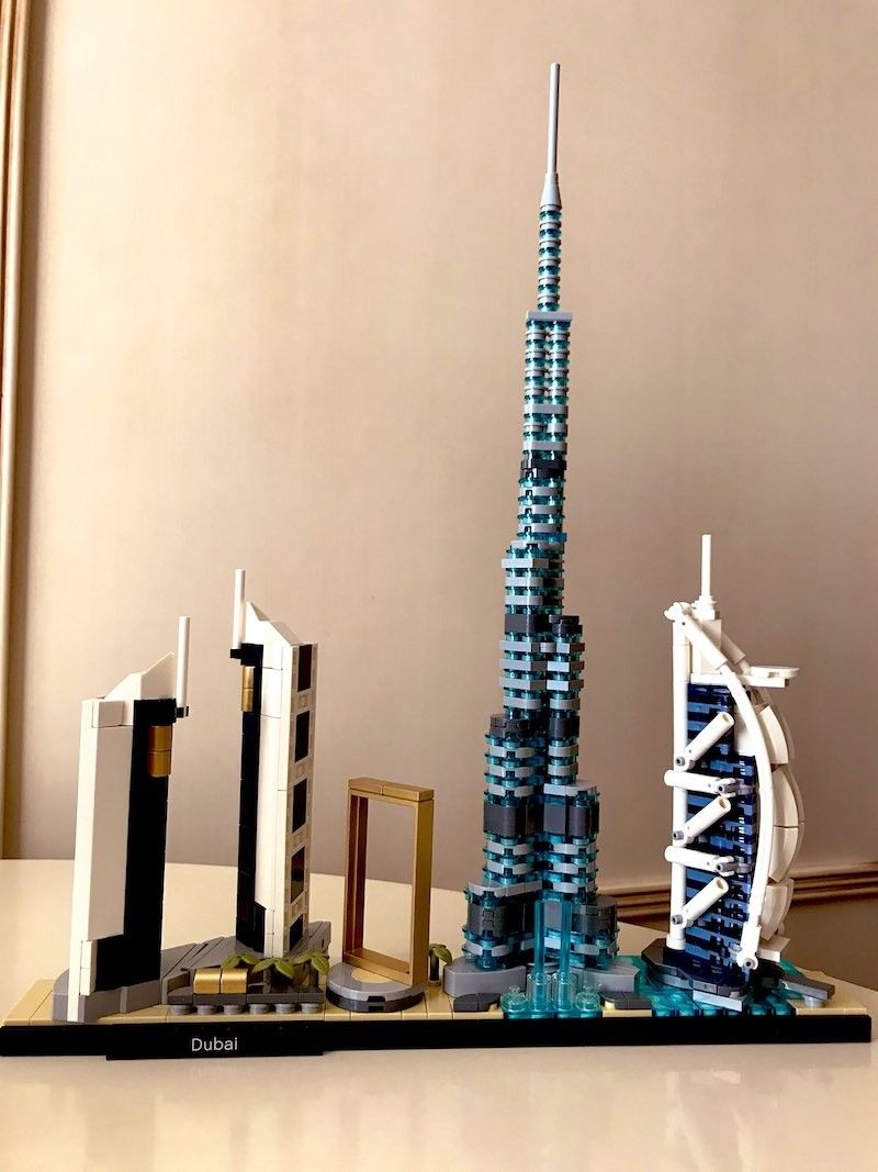 Dubai skyline with Legos