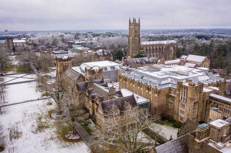 Duke University during winter