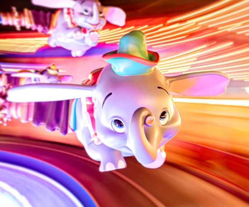 Dumbo ride at Disneyland