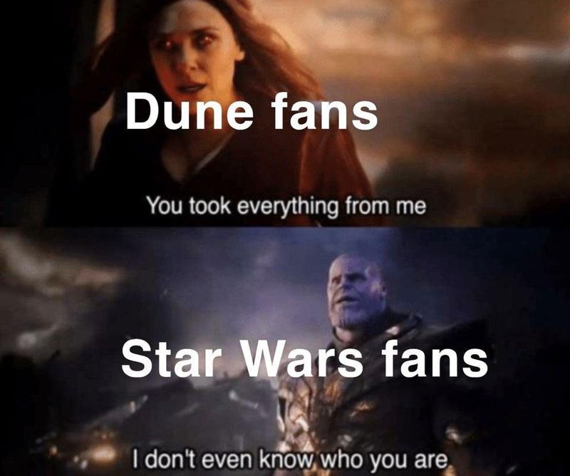 Dune vs. Star Wars meme