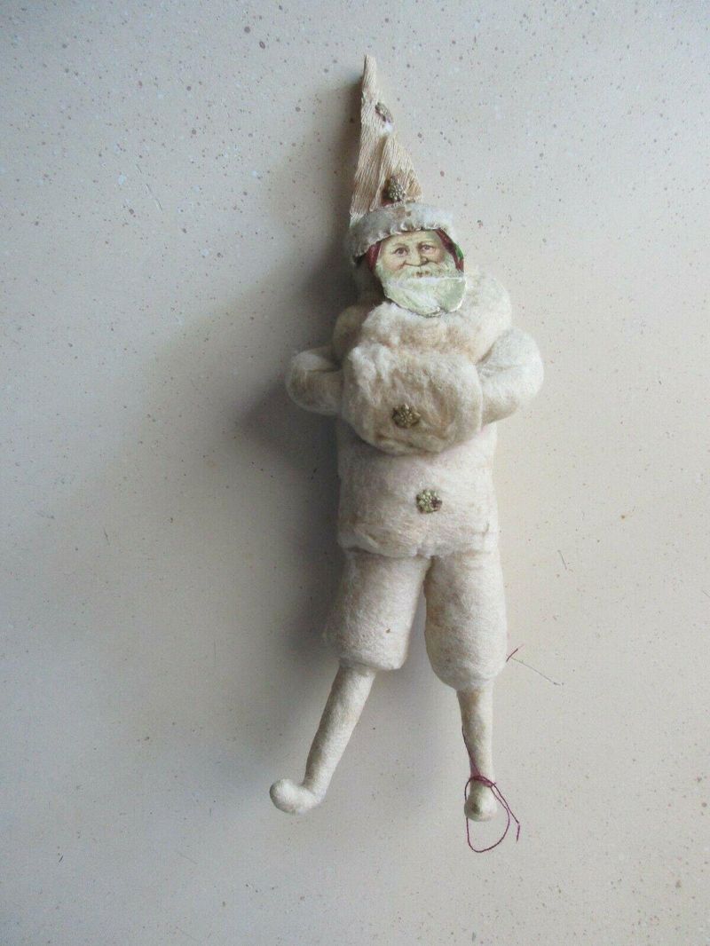 Early Cotton Batting Father Christmas Ornament