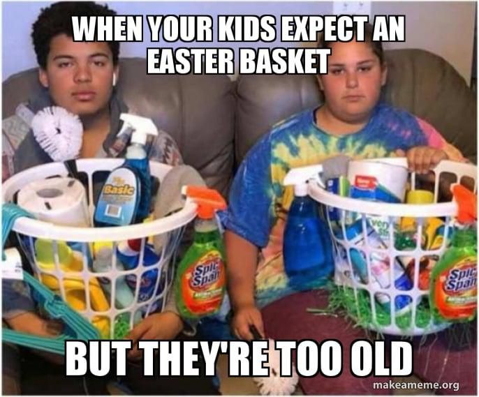 Easter cleaning basket