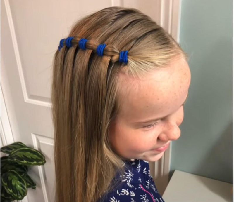 Easy waterfall braid for kids