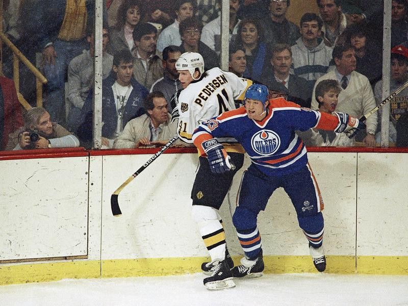 Edmonton Oilers defenseman Marty McSorley