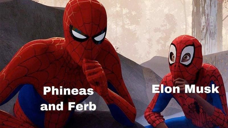 Elon Musk Spider-Man meme