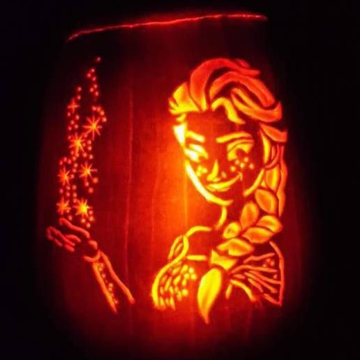 Elsa jack-o'-lantern
