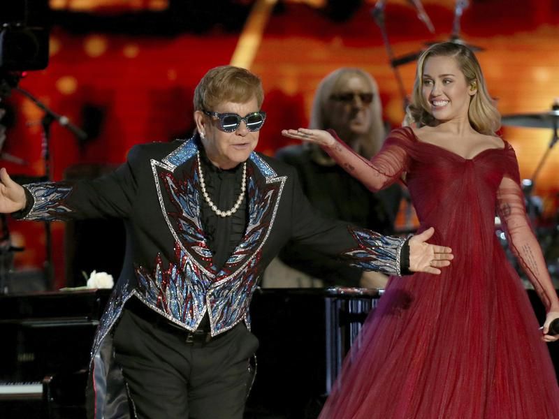 Elton John and Miley Cyrus