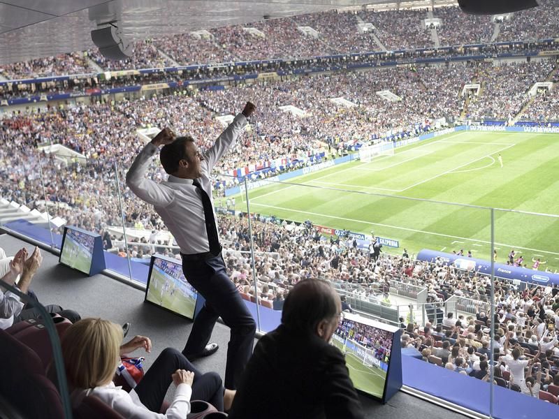 Emmanuel Macron at the World Cup
