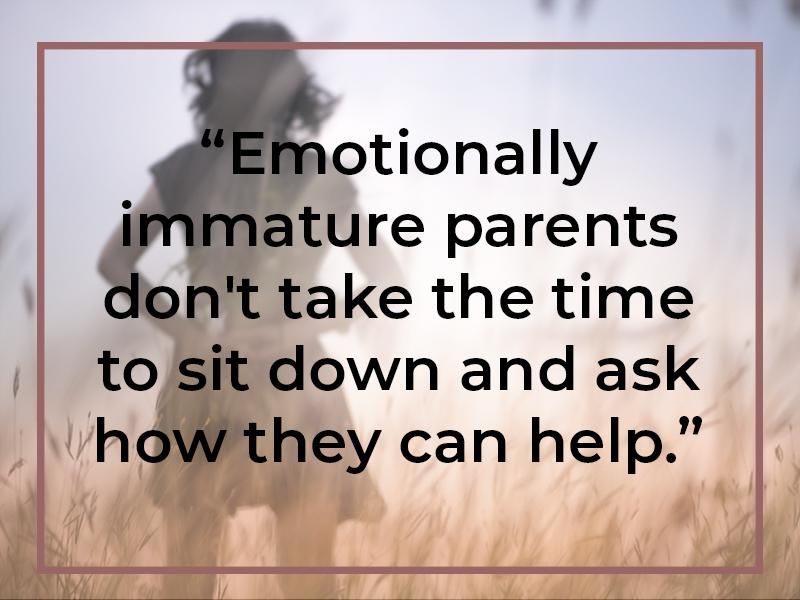 emotionally immature parents quote card