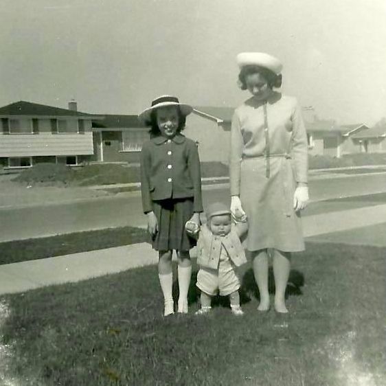 Family at Easter in the 1950s