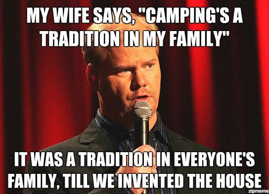 Family camping comedy meme