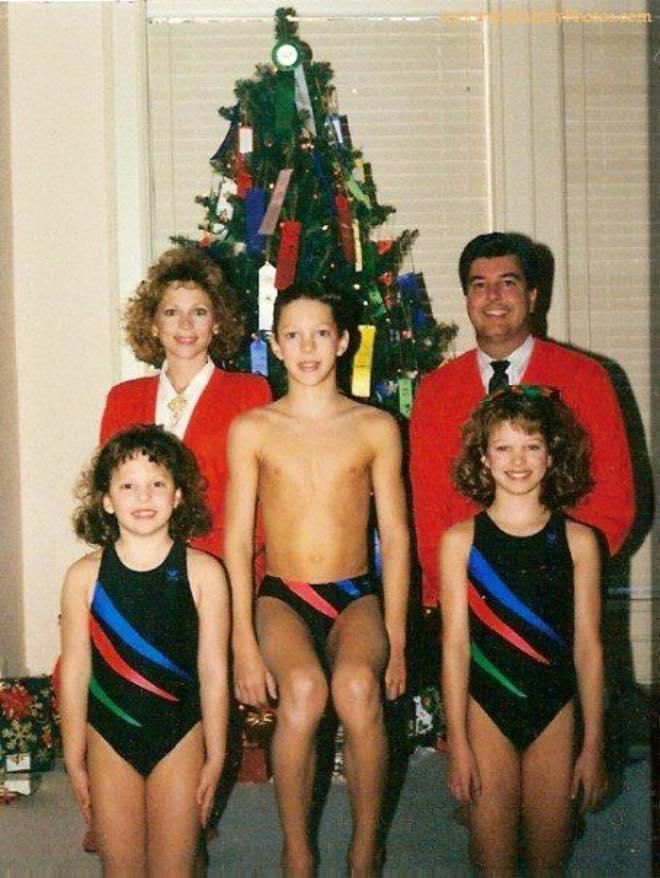 Family in swimsuits
