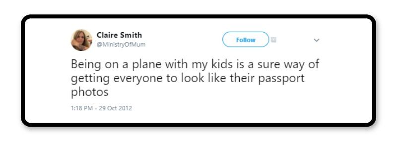 Family vacation tweet