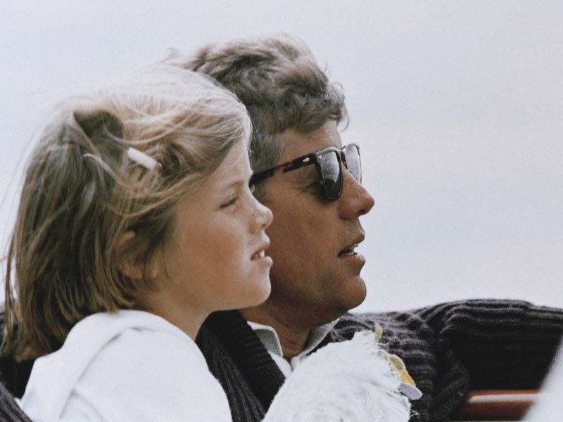 Father's day image of John F. Kennedy and his daughter, Caroline