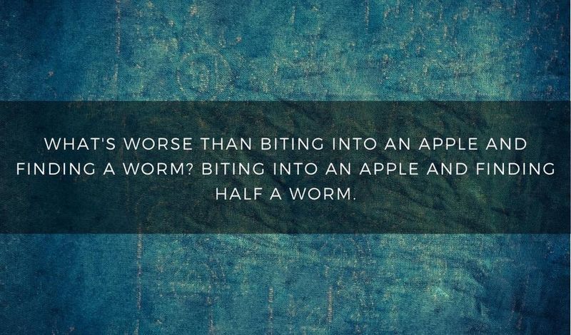 Finding half a worm joke