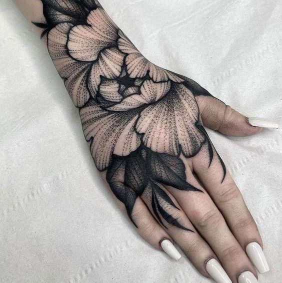 Fine Line Flower Tattoo