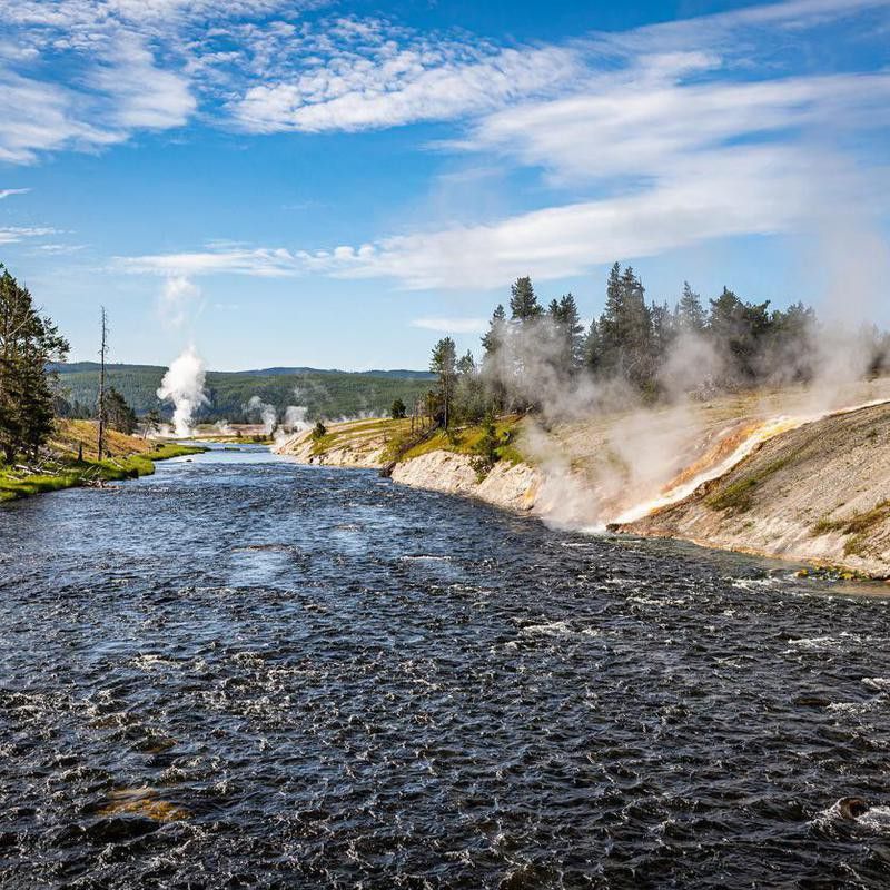 Firehole River in Yellowstone National Park