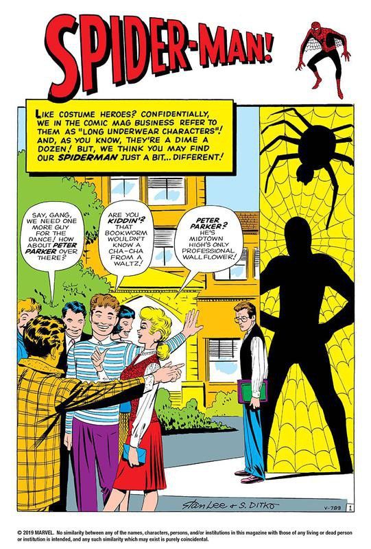 First appearance of Spider-Man