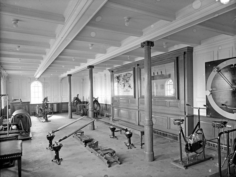 First-class gym aboard the Titanic
