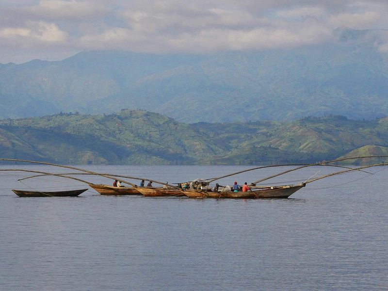 Fishermen on Lake Kivu