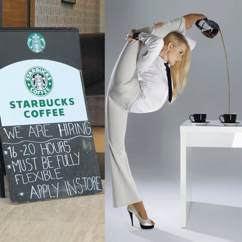 Flexible job applicants at Starbuck
