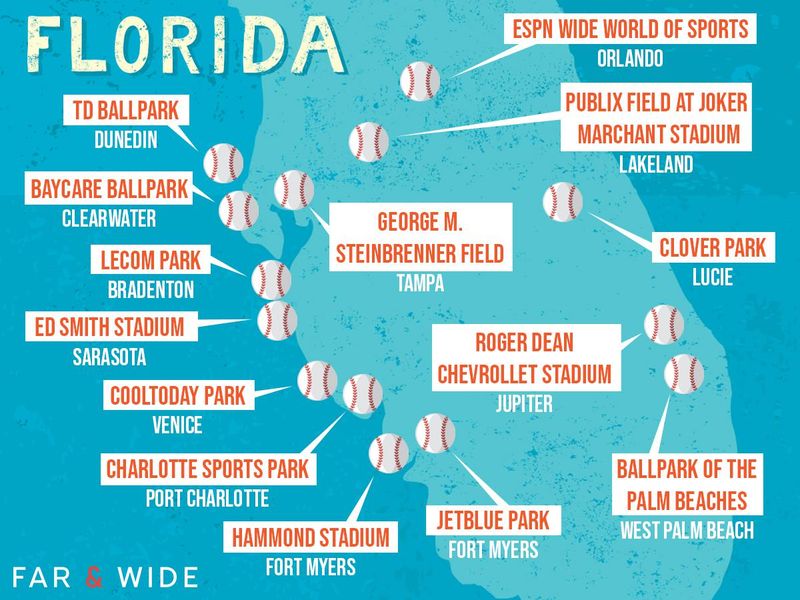 Florida spring training map