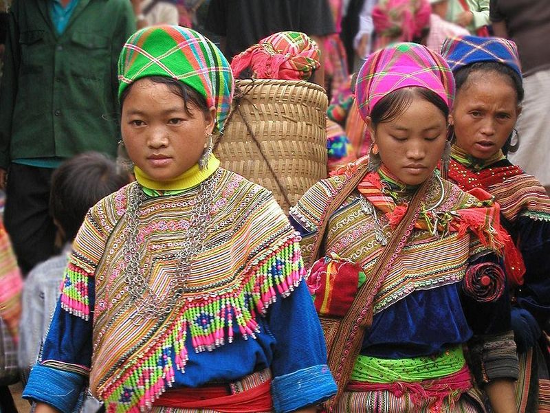 Flower Hmong women in Vietnam