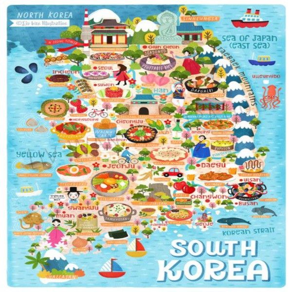 Food map of Korea
