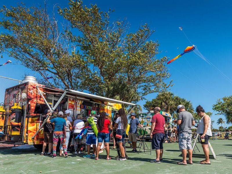 Food truck festival in Haulover Beach, Miami