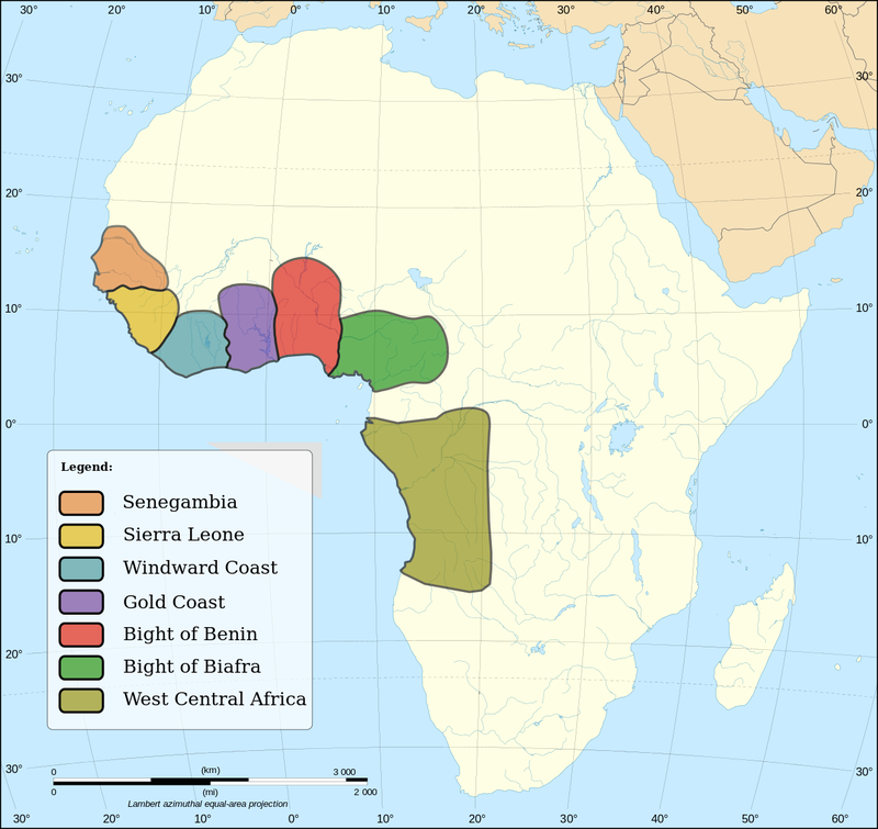 Former slave regions in Africa