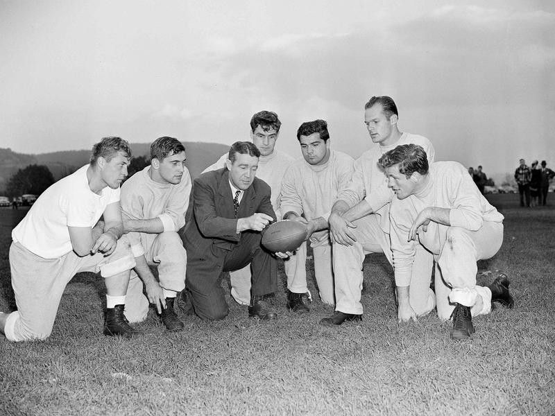 Frank Leahy and players