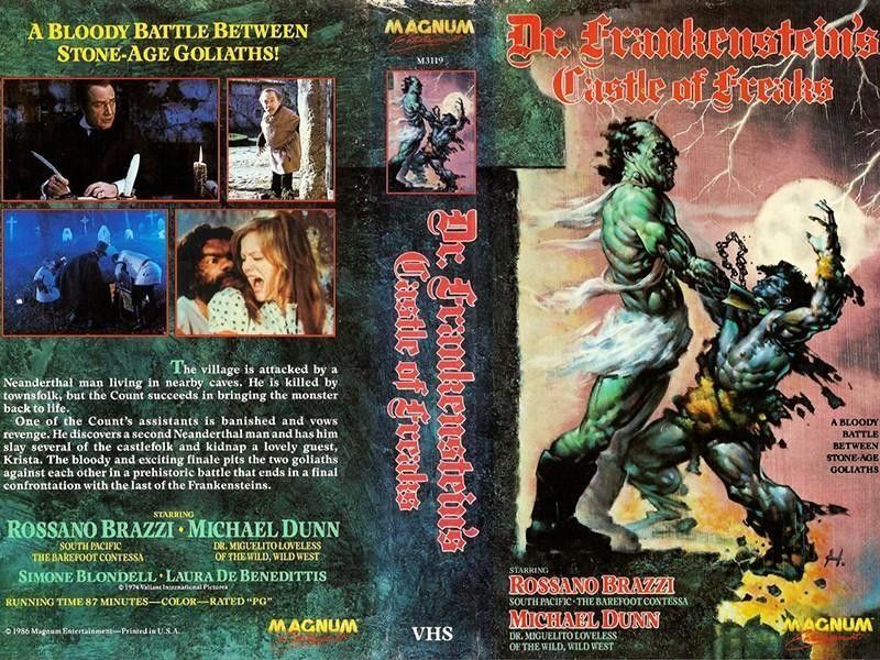 Frankenstein's Castle of Freaks VHS tape