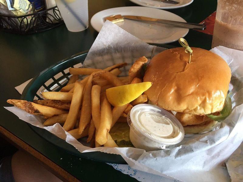 Fried haddock sandwich at Petey's Summertime Seafood