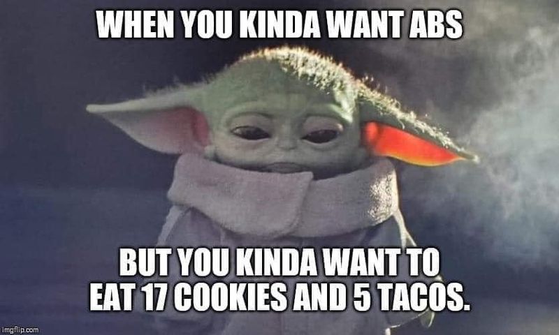 Funny Baby Yoda meme about tacos