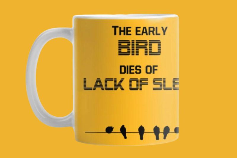 Funny coffee mug for tired people