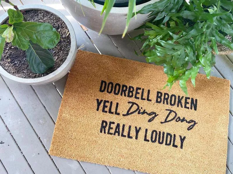Did You Call First Funny Door Mats for Outside Entry Welcome Mats