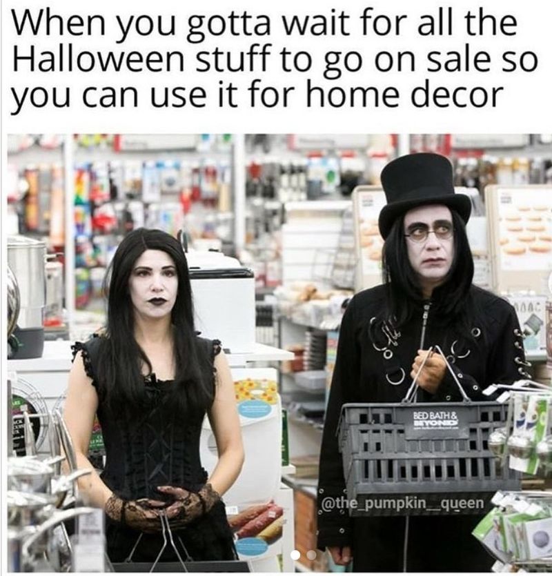 Funny Halloween shopping meme