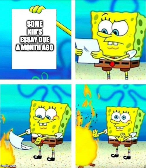 Funny meme about late homework